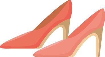Pair of Red High Heels vector