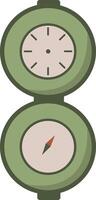 Analog Military Compass vector