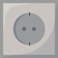 Single Round Electrical Socket vector