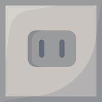 Rectangular Wall Power Outlet vector