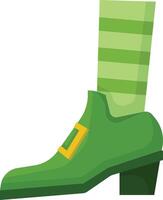 Green Leprechaun's Boot with Sock vector