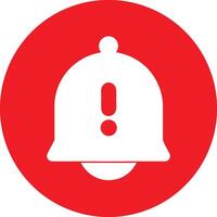 Red Notification Alert Bell Icon Illustration Warning Concept Design vector