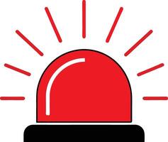 Red Emergency Flasher Icon Signaling Alert Warning Attention Or Emergency Situation Illustration vector