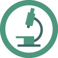 Microscope Icon In Circle Flat Design Medical Science Research Tool Symbol vector