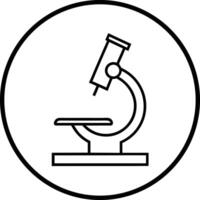 Simple Microscope Icon Illustration For Science Education And Research vector
