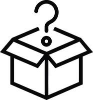Mystery Box Concept Open Container With Question Mark Icon Illustration vector