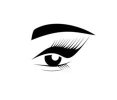 eye eyelashes logo in flat style. makeup icon for beauty salon. look, vision, ophthalmologist vector
