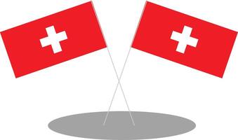 Switzerland Map And Flag Design vector