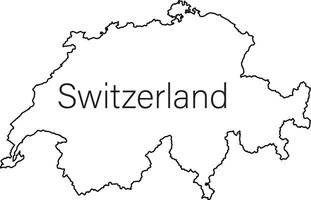 Switzerland Map And Flag Photo vector