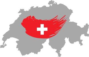 Switzerland Map And Flag Design ImageAdobe Illustrator Artwork vector