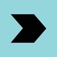 Solid Bold Arrow Pointing Right Icon, Navigation and Direction Design Element vector
