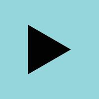 Simple Black Play Icon for Media and UX vector