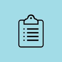 Clipboard with Bullet Points List Icon for Organizing Tasks vector