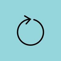 Circular Arrow Rotation Symbol Outline vector