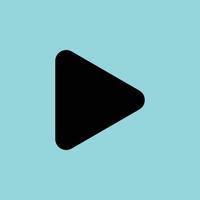 Smooth Rounded Play Button Icon vector
