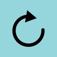 Clockwise Rotation Arrow Refresh Symbol vector