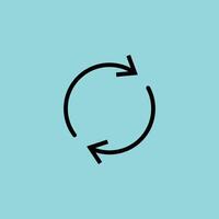 Circular Half Refresh Arrow Icon for Update and Reload Concept vector