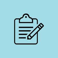 Clipboard with Pencil Editing Icon for Writing and Corrections vector