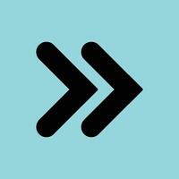 Bold Double Right Arrow Icon for Quick Navigation and Fast Forwarding vector