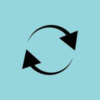 Circular Refresh Arrow Icon for Update and Synchronization Concept vector