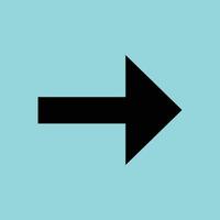 Simple Bold Right Arrow Icon for Direction Navigation Interface vector