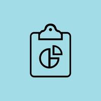 Clipboard with Pie Chart Icon for Data Analysis and Reports vector