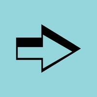 Bold Outline Right Arrow Icon for Navigation and Interface Design vector