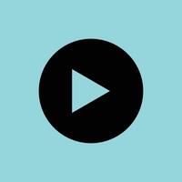 Play Button Circle Icon Black vector