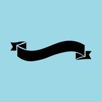 Stacked Black Ribbon Banner Multi-Layer Scroll Silhouette for Labels vector