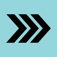 Triple Forward Arrow Icon for Fast Progress vector