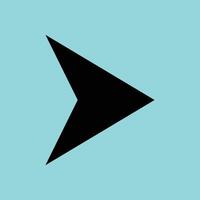 Minimalist Sharp Black Forward Arrow vector