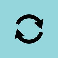 Refresh and Synchronization Icon for Reload, Repeat, and Update Processes vector