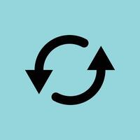Double Circle Arrow Sync Symbol Icon vector