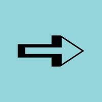 Bold Outline Right Arrow Symbol Icon vector