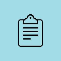 Clipboard Document with Text Icon for Reports and Notes vector