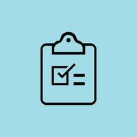 Checklist on Clipboard Icon for To-Do Lists and Planning vector