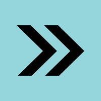 Double Forward Arrow Symbol Icon vector