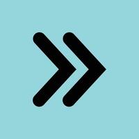 Double Rounded Fast Forward Navigation Icon vector