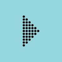 Dotted Bold Right Arrow Icon for Modern Navigation and Direction vector