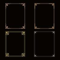 Simple vintage frame set. Beautiful carvings neatly arranged into a frame that can complement any design. vector