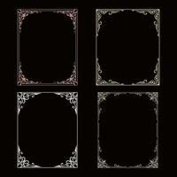 Simple vintage border frame set. Beautiful carvings neatly arranged into a frame that can complement any design. vector
