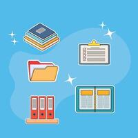 Set of document elements. vector