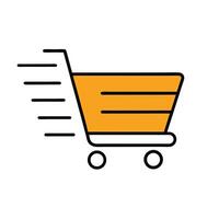 Fast Shopping Cart Design Concept vector