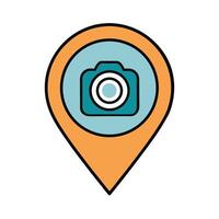 Camera Location Pin Photography Design vector