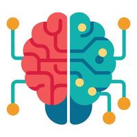Innovative Brain Circuit Technology Design vector