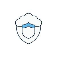 Shield With Soft Cloud Center Logo vector