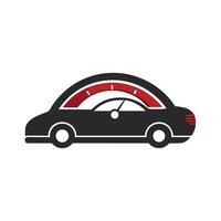 Minimal Car Front WiFi Logo Concept vector