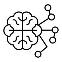 AI Brain Connected to Circuits Logo Concept vector