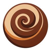 Swirling Abstract Design with Chocolate Streams vector