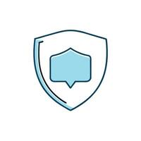 Communication Security Chat Bubble Shield vector